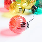 Dusklia - 10 Indoor/Outdoor Fiesta Colourful String Lights (Battery Powered) - Multicoloured
