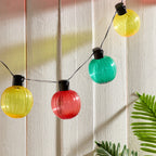 Dusklia - 10 Indoor/Outdoor Fiesta Colourful String Lights (Battery Powered) - Multicoloured