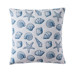 Dusklia - 100% Cotton Stitched Shell Cushion Cover - Natural/ Blue