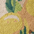 Dusklia - 100% Cotton Tufted Loop Lemon Sofa Cushion Cover- Yellow/Natural