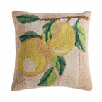 Dusklia - 100% Cotton Tufted Loop Lemon Sofa Cushion Cover- Yellow/Natural