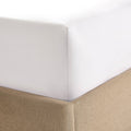 Dusklia - 100% Egyptian Cotton 600 Thread Count Fitted Sheet - White