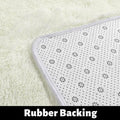 Tapis Rond Chambre 120cm - Anti Slip Doux Moelleux - Blanc