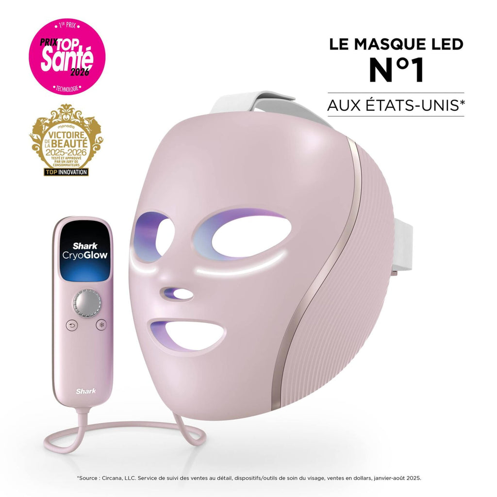 Masque LED Shark CryoGlow avec rafraîchissement du contour des yeux - Rose