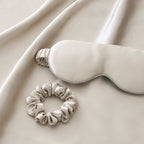 Dusklia - 19 Momme Silk Pillowcase, Eye Mask and Hair Tie Gift Set - Champagne