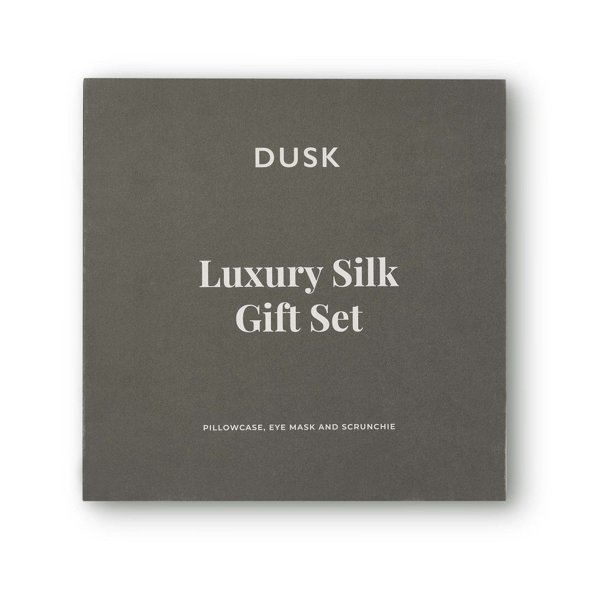 Dusklia - 19 Momme Silk Pillowcase, Eye Mask and Hair Tie Gift Set - Champagne
