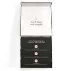 Dusklia - 19 Momme Silk Pillowcase, Eye Mask and Hair Tie Gift Set - Champagne