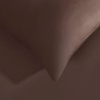Dusklia - Pair of Plain-Dye Classic Pillowcases - 200 Thread Count - Chocolate