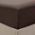 Dusklia - 200 Thread Count Plain-Dye Fitted Sheet - Chocolate