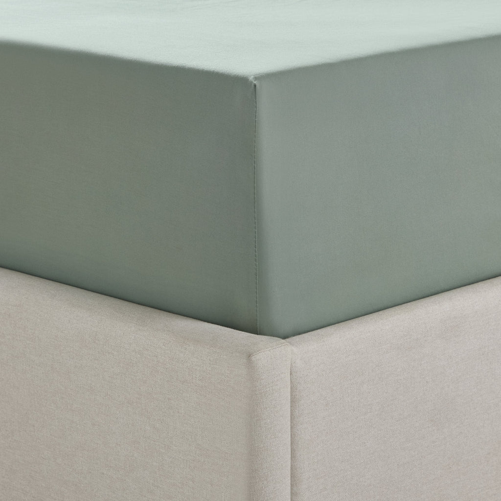 Dusklia - 200 Thread Count Plain-Dye Fitted Sheet - Olive