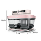 Air fryer en verre avec 8 modes CRISPi DualZone, Rose Quartz