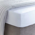 Dusklia - 400 Thread Count Sateen Fitted Sheet - White