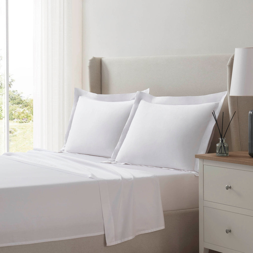 Dusklia - 400TC Sateen Sheets & Pillowcase Bundle - White