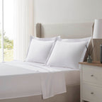 Dusklia - 400TC Sateen Sheets & Pillowcase Bundle - White
