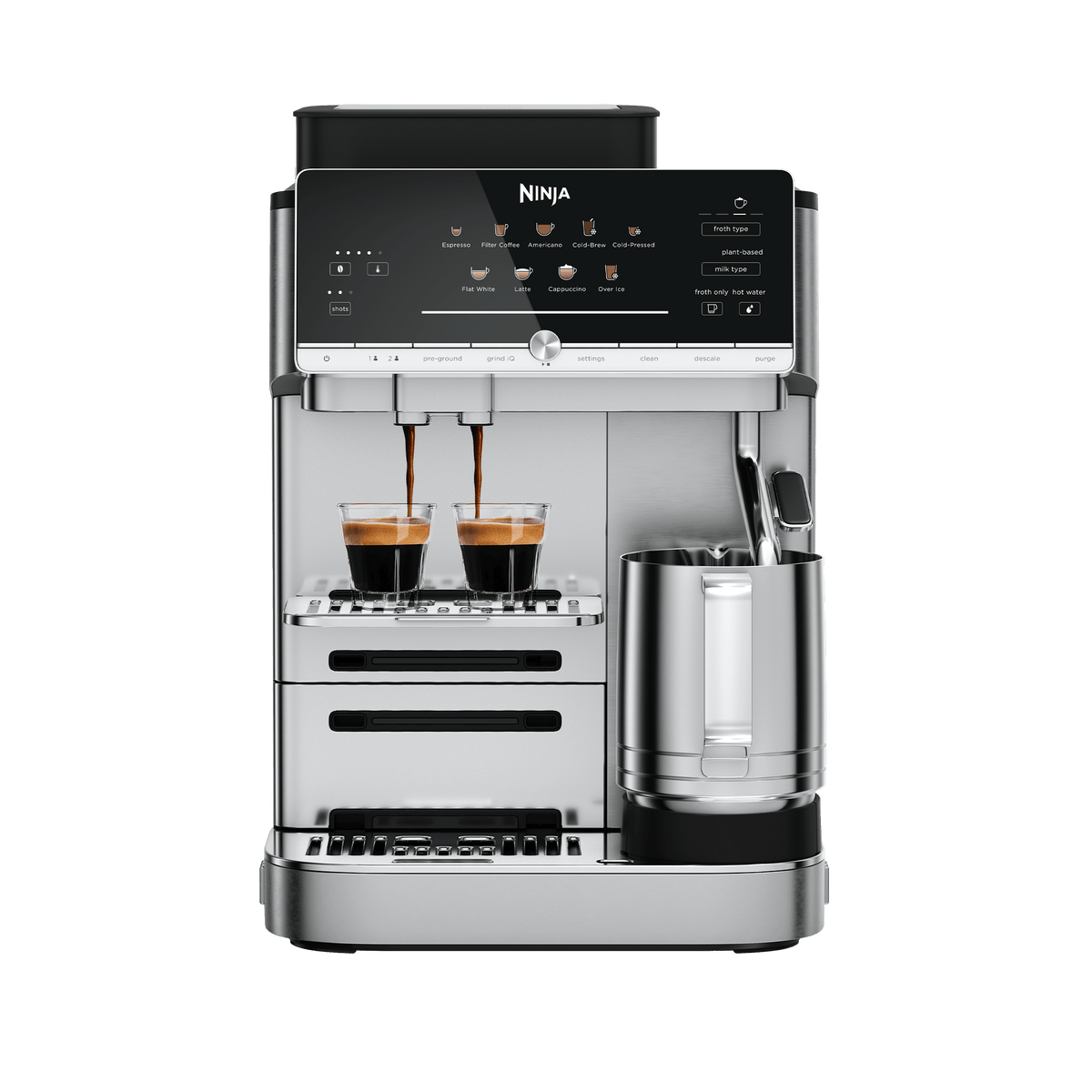 Machine à café automatique Ninja AutoBarista Pro - Argent