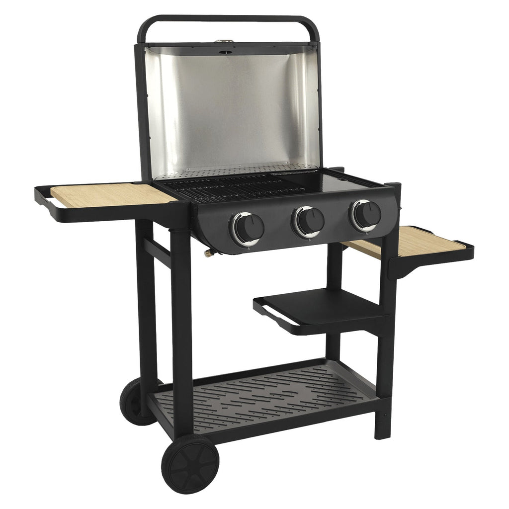 Barbecue gaz sur chariot Ibiza - 3 Brûleurs 8,4 kW