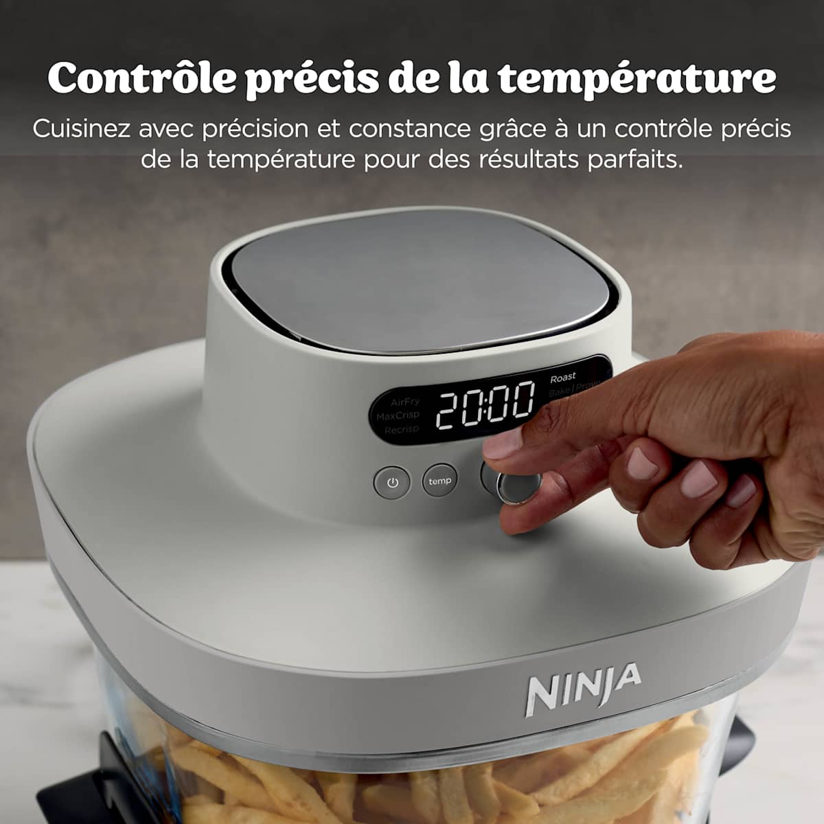 Air Fryer en verre Crispi Pro 7-en-1, Bone