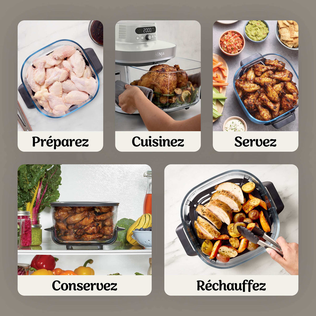 Air Fryer en verre Crispi Pro 7-en-1, Bone