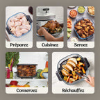 Air Fryer en verre Crispi Pro 7-en-1, Bone
