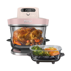 Air fryer en verre avec 8 modes CRISPi DualZone, Rose Quartz