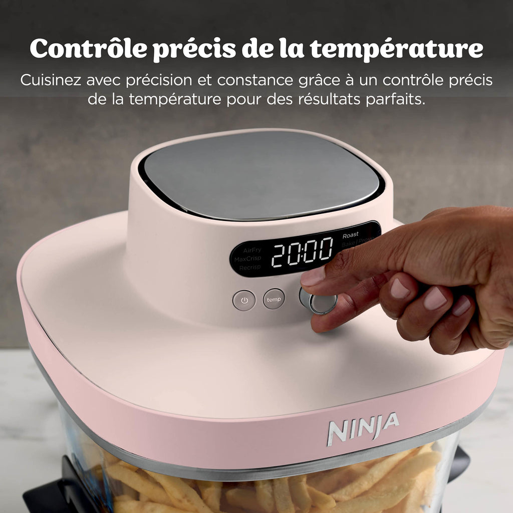 Air Fryer en verre Crispi Pro 7-en-1, Rose Quartz