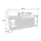 Cuisine d'extérieur REVO Alicante – 4+1 brûleurs 17,2 kW