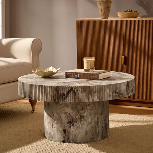 Table basse Aleyna - Effet marbre
