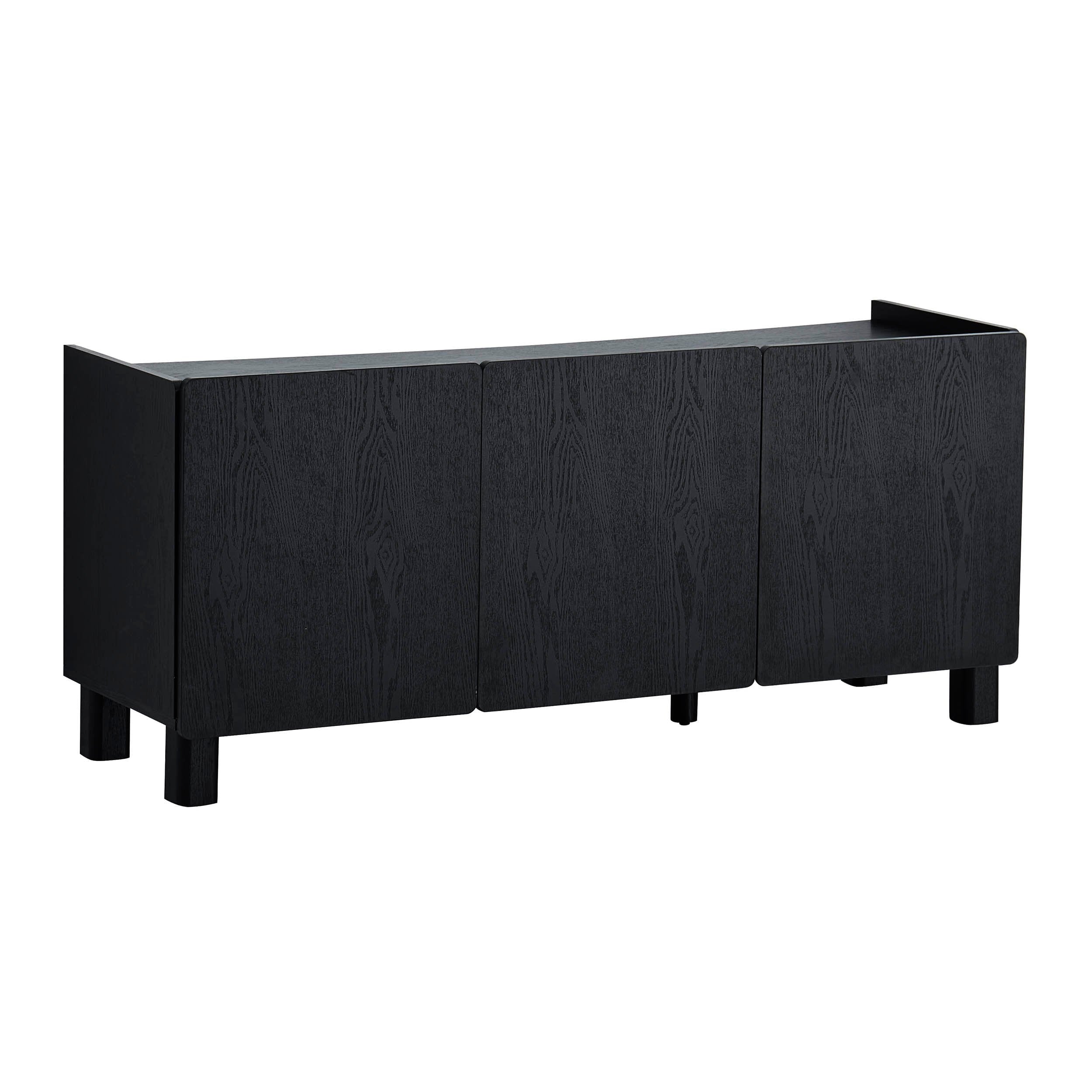 Meuble TV Avalon pour téléviseurs jusqu'à 50" - Effet bois noir