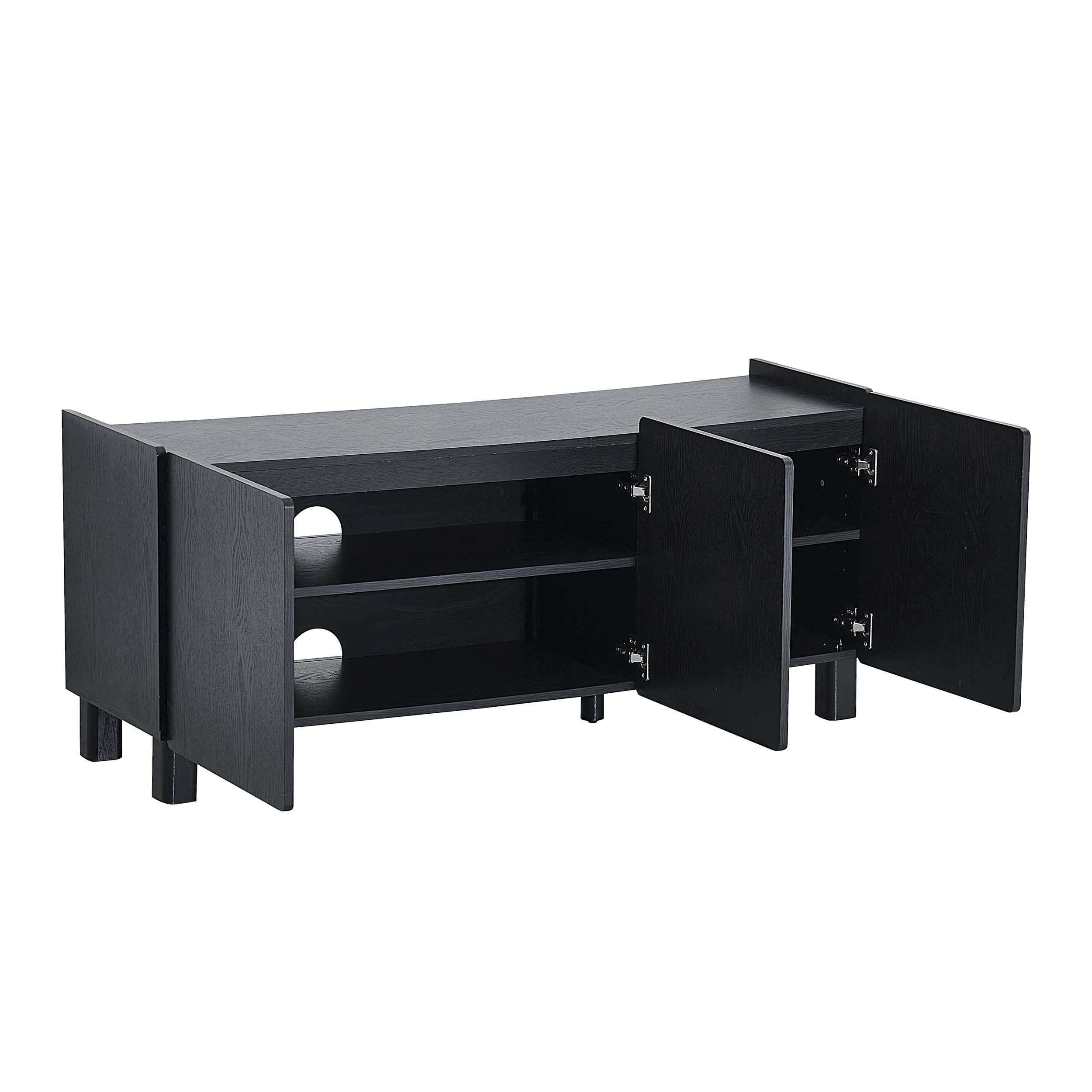 Meuble TV Avalon pour téléviseurs jusqu'à 50" - Effet bois noir