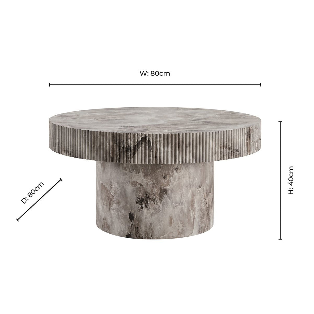 Table basse Aleyna - Effet marbre
