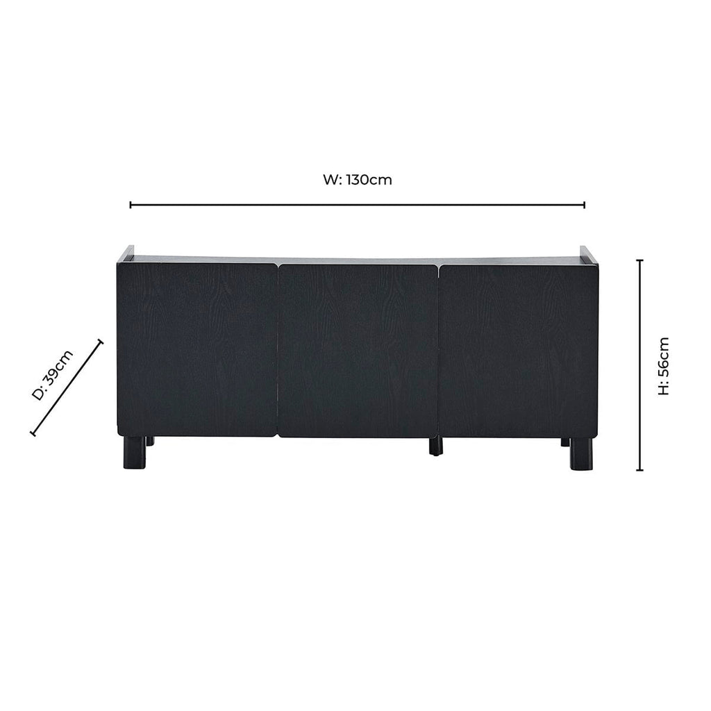 Meuble TV Avalon pour téléviseurs jusqu'à 50" - Effet bois noir