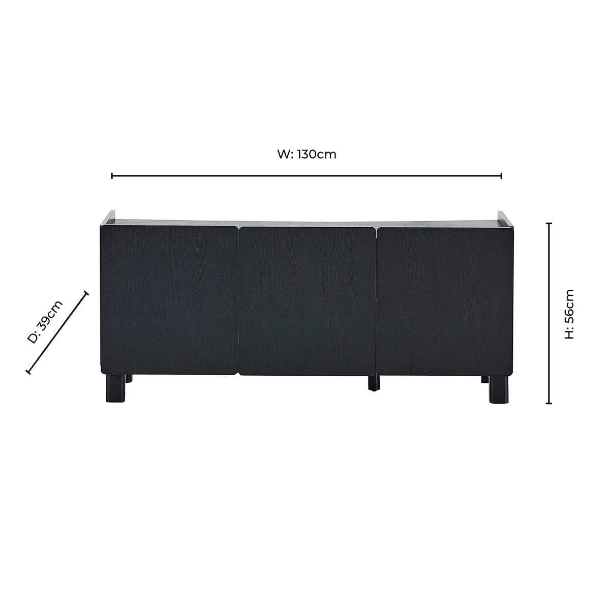 Meuble TV Avalon pour téléviseurs jusqu'à 50" - Effet bois noir
