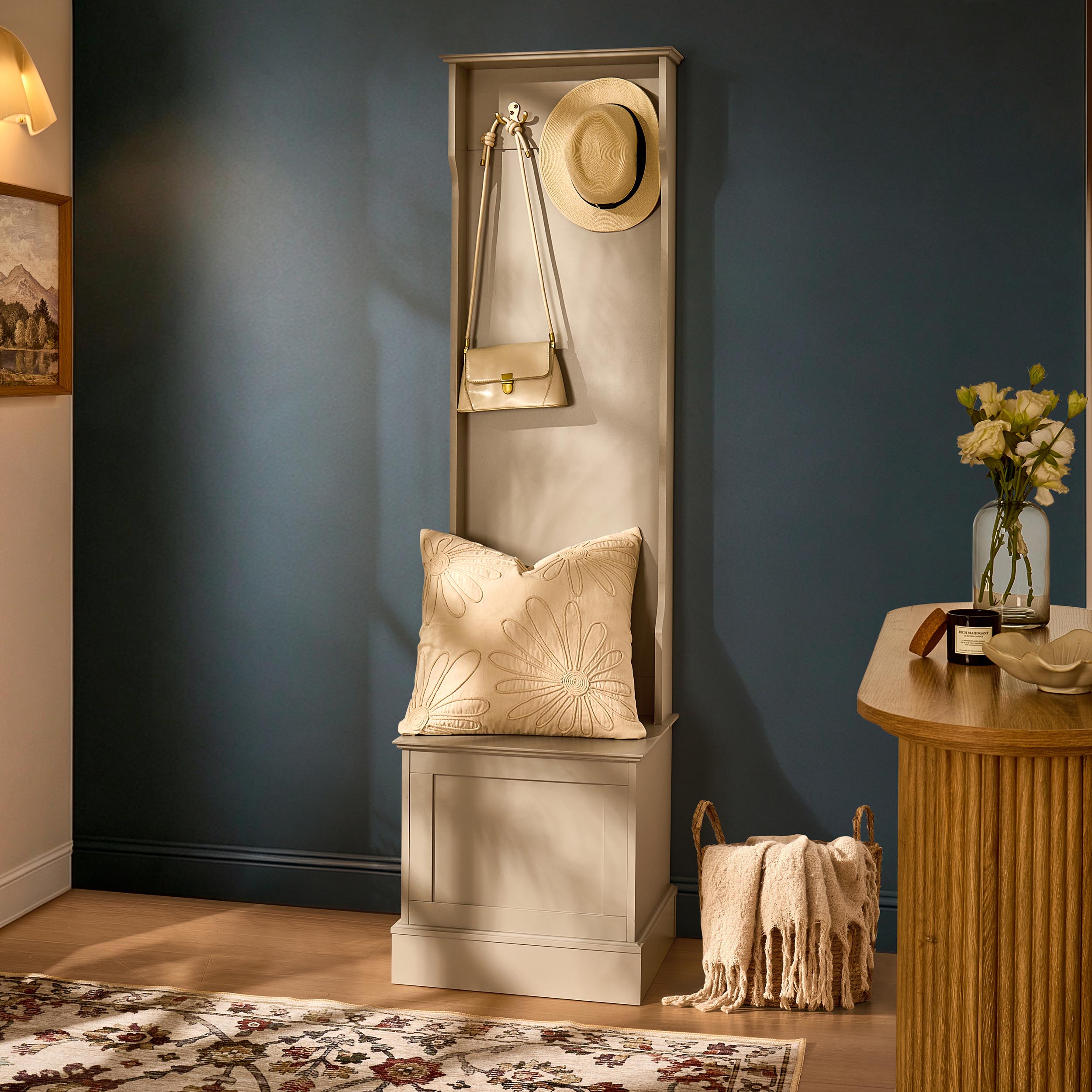Meuble d'entrée compact Ruby - Taupe