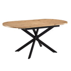 Dusklia - Brooke Oval Extendable 4-6 Seater Dining Table - Wood/Black