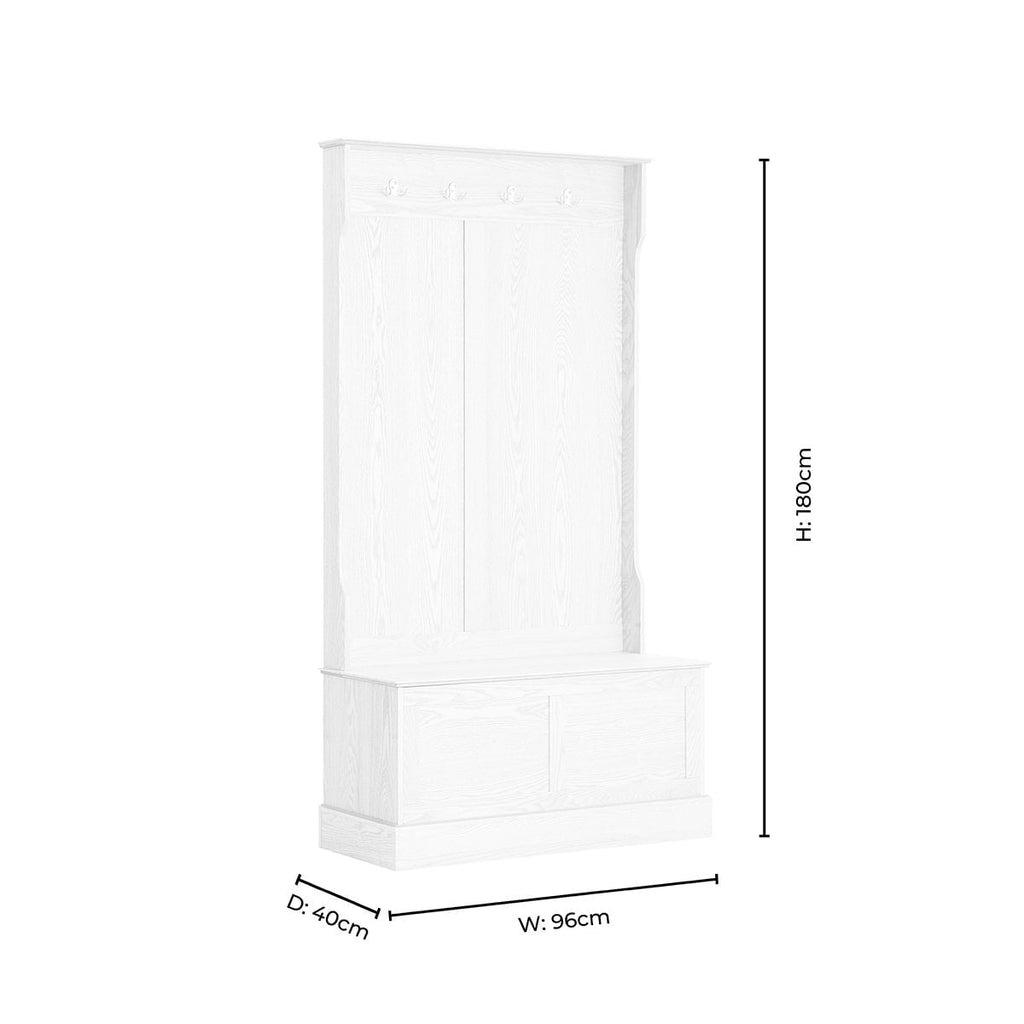 Meuble de rangement d'entrée Ruby peu encombrant - Bois clair