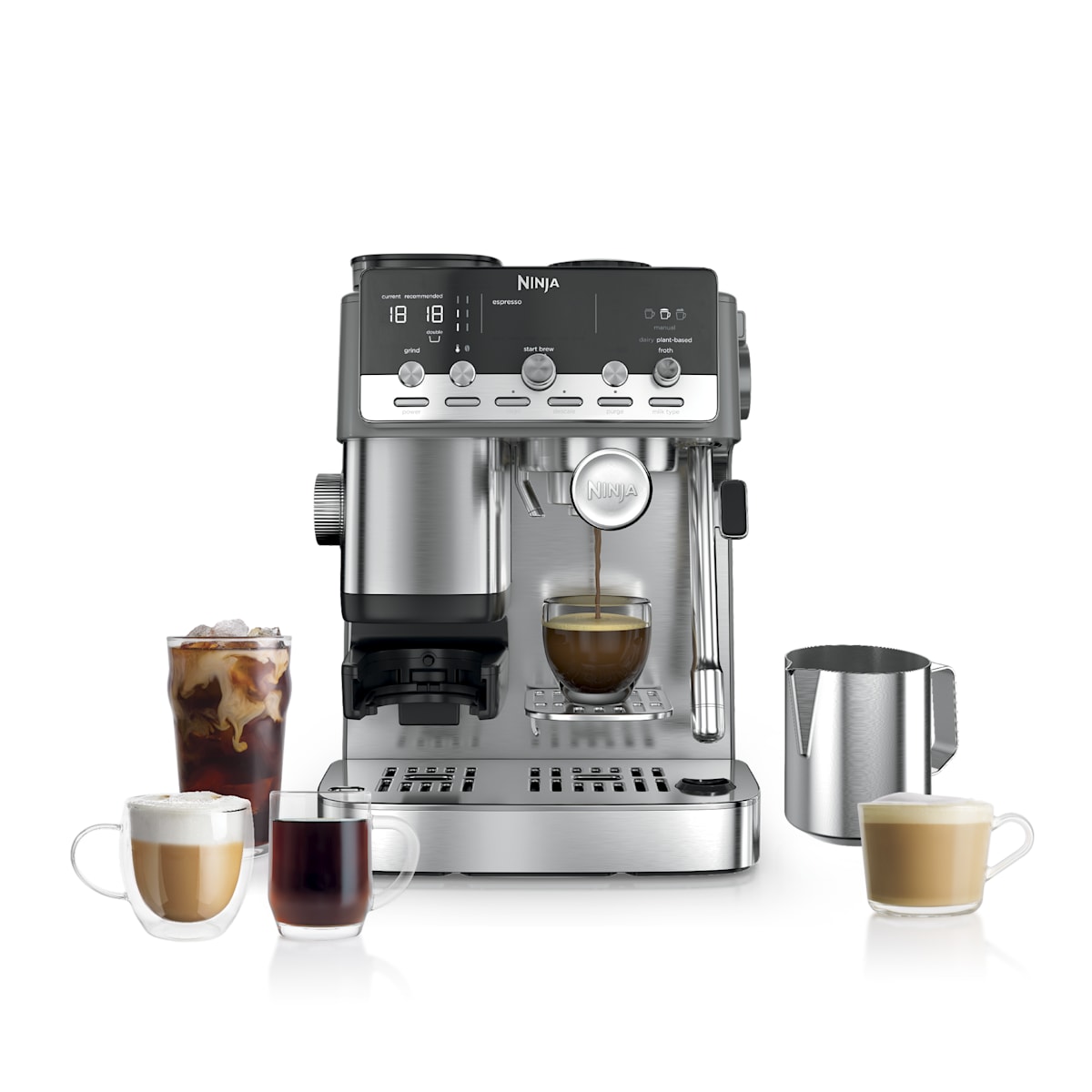 Machine à café semi-automatique Ninja Luxe Café MINI Plus - Argent