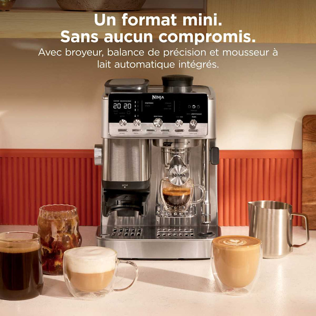 Machine à café semi-automatique Ninja Luxe Café MINI Plus - Argent