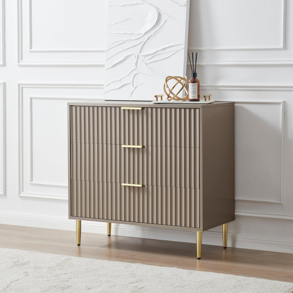 Dusklia - Evie 3 Drawer Chest - Taupe