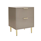 Dusklia - Evie 3 Piece Bundle - 2 Bedside Tables and Small Chest - Taupe
