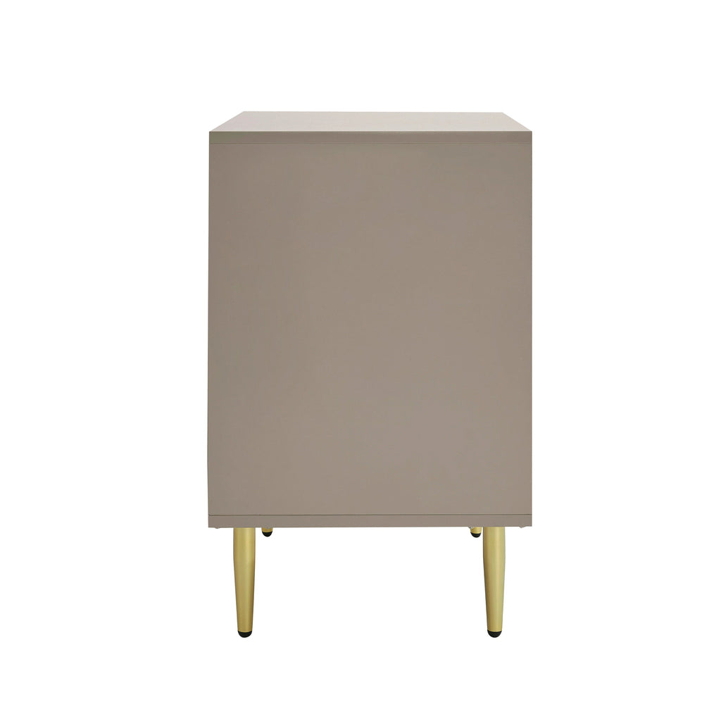 Dusklia - Evie 2 Drawer Bedside Table - Taupe
