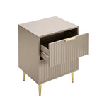 Dusklia - Evie 2 Drawer Bedside Table - Taupe
