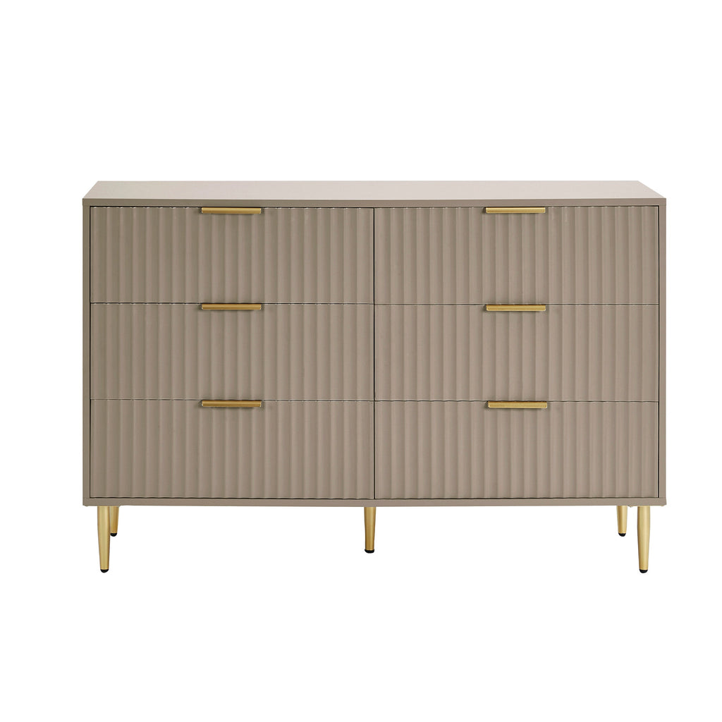 Dusklia - Evie 6 Drawer Chest - Taupe