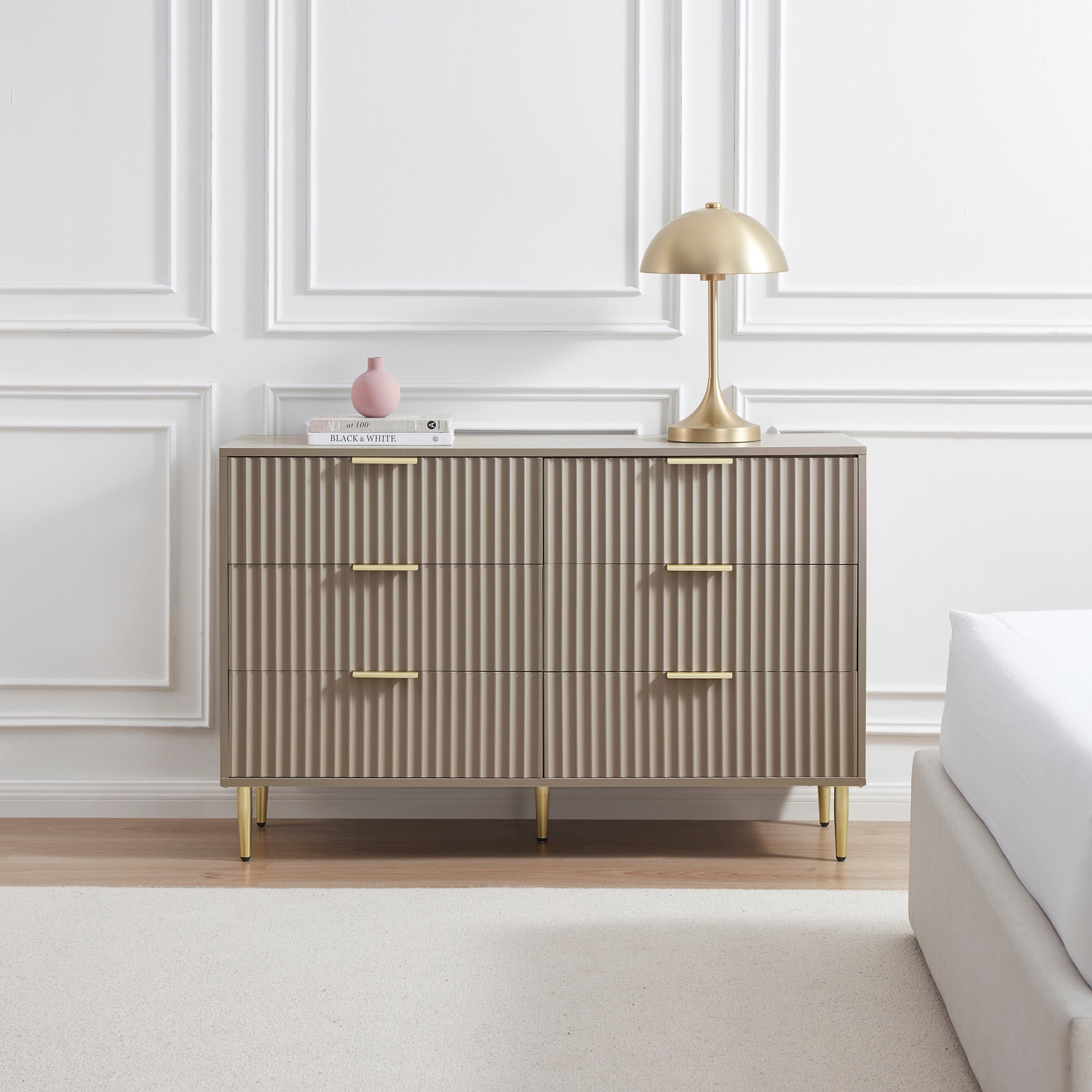 Dusklia - Evie 6 Drawer Chest - Taupe