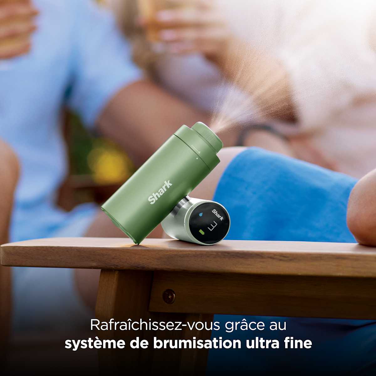 Ventilateur portable 3-en-1, brumisateur et plaque refroidissante Shark ChillPill - Vert