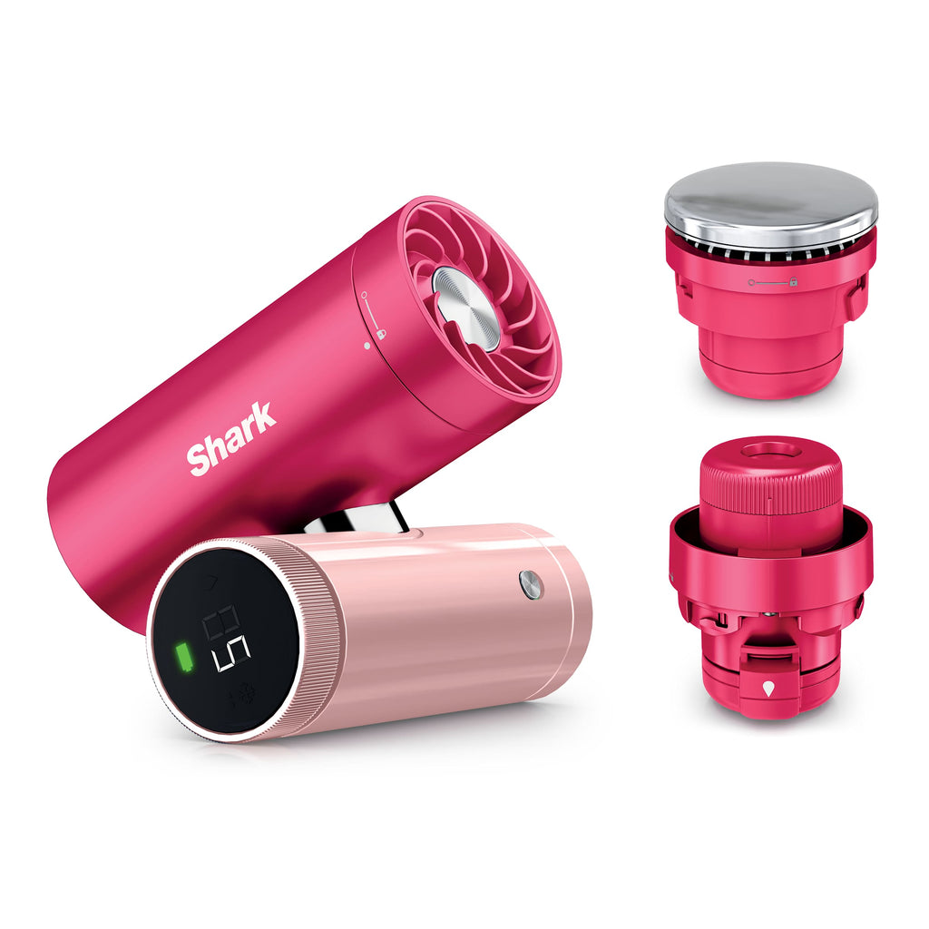 Ventilateur portable 3-en-1, brumisateur et plaque refroidissante Shark ChillPill - Rose