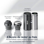 Ventilateur portable 3-en-1, brumisateur et plaque refroidissante Shark ChillPill - Charbon