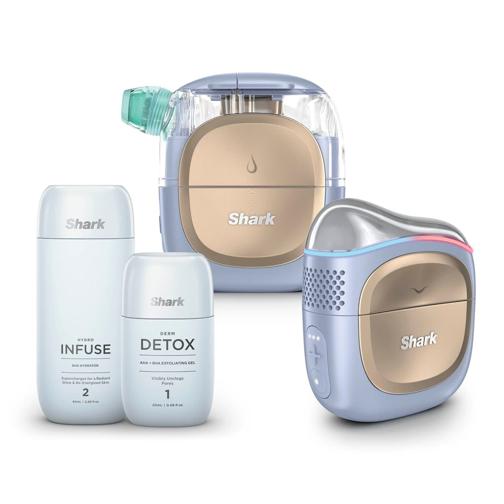 Appareil de soin du visage hydrofacial à domicile Shark FacialPro Glow + DePuffi - Lilas Doux