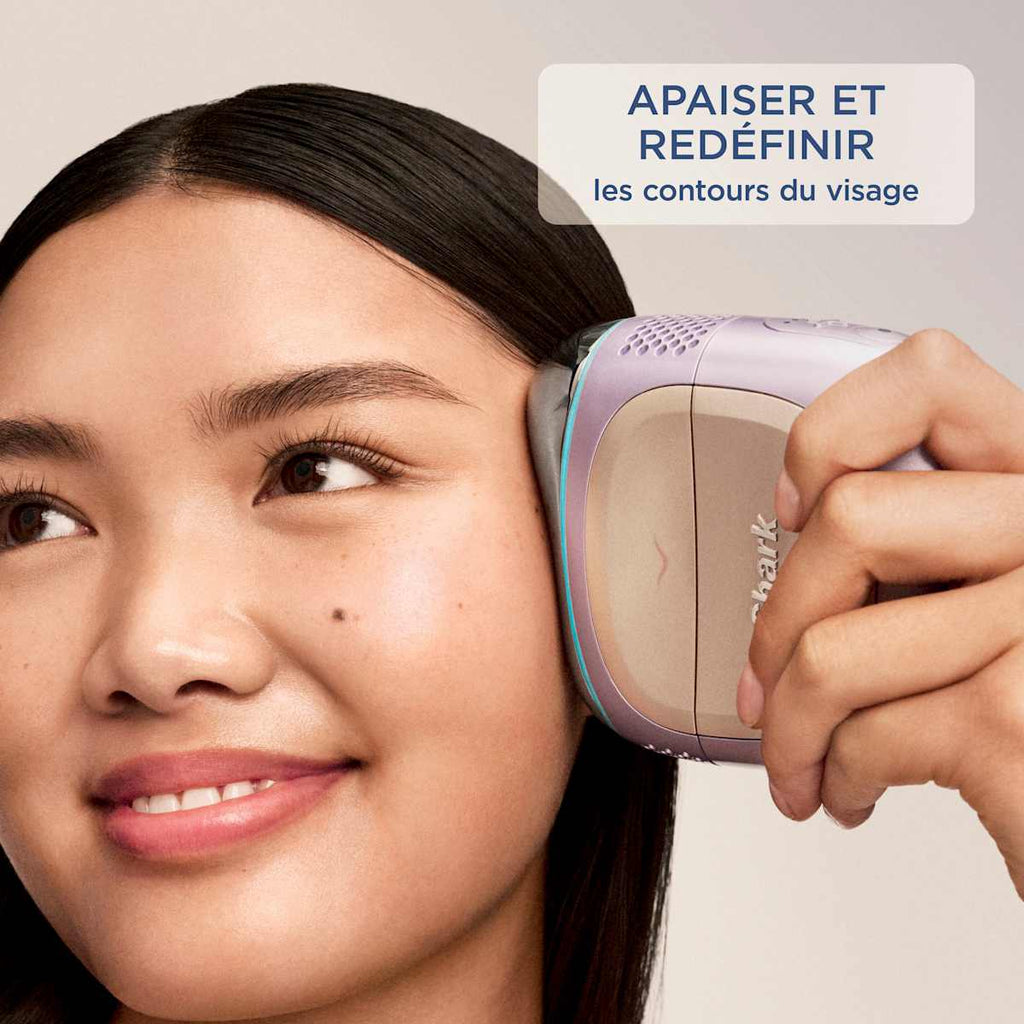 Appareil de soin du visage hydrofacial à domicile Shark FacialPro Glow + DePuffi - Lilas Doux