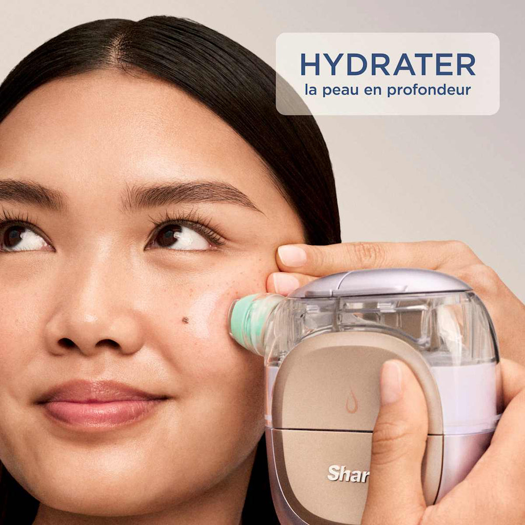 Appareil de soin du visage hydrofacial à domicile Shark FacialPro Glow + DePuffi - Lilas Doux