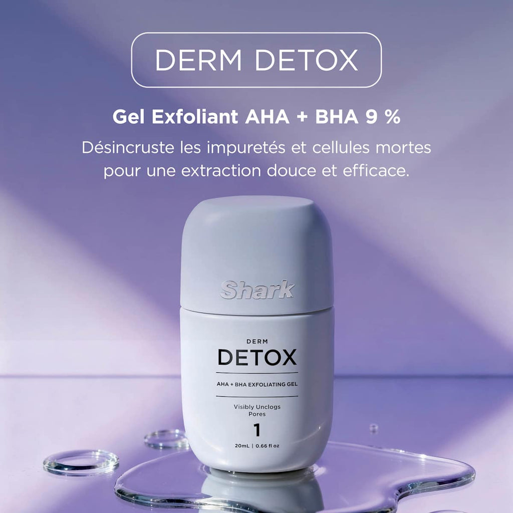 Appareil de soin du visage hydrofacial à domicile Shark FacialPro Glow + DePuffi - Lilas Doux
